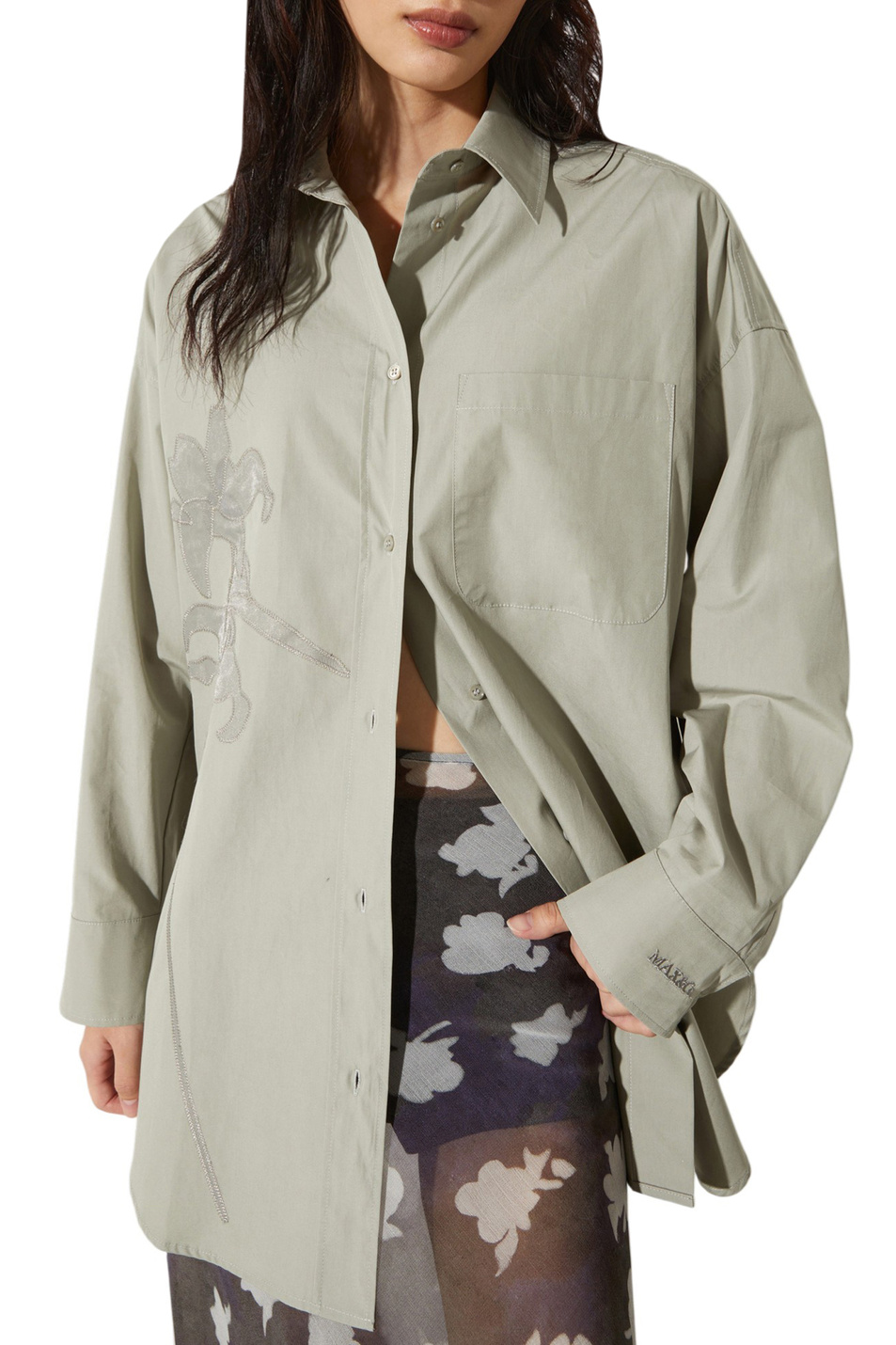 Женский MAX&Co. Рубашка MCOCANNETI из хлопка (цвет ), артикул 2616111013 | Фото 3