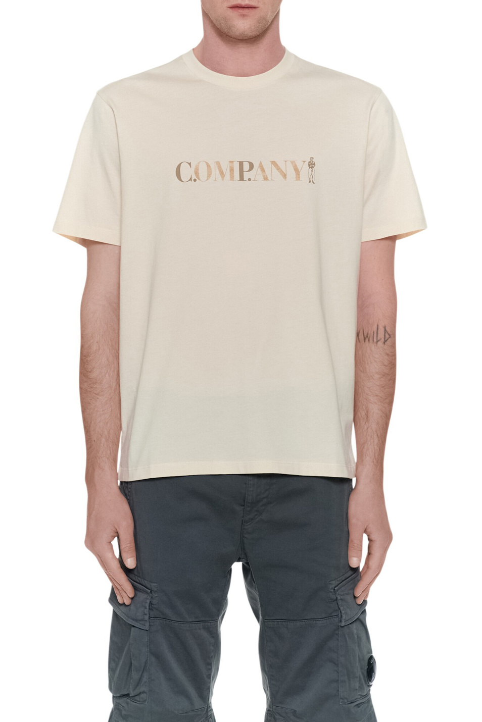 Мужской C.P. Company Футболка из хлопка с принтом (цвет ), артикул 20CMTS085A005100W | Фото 4