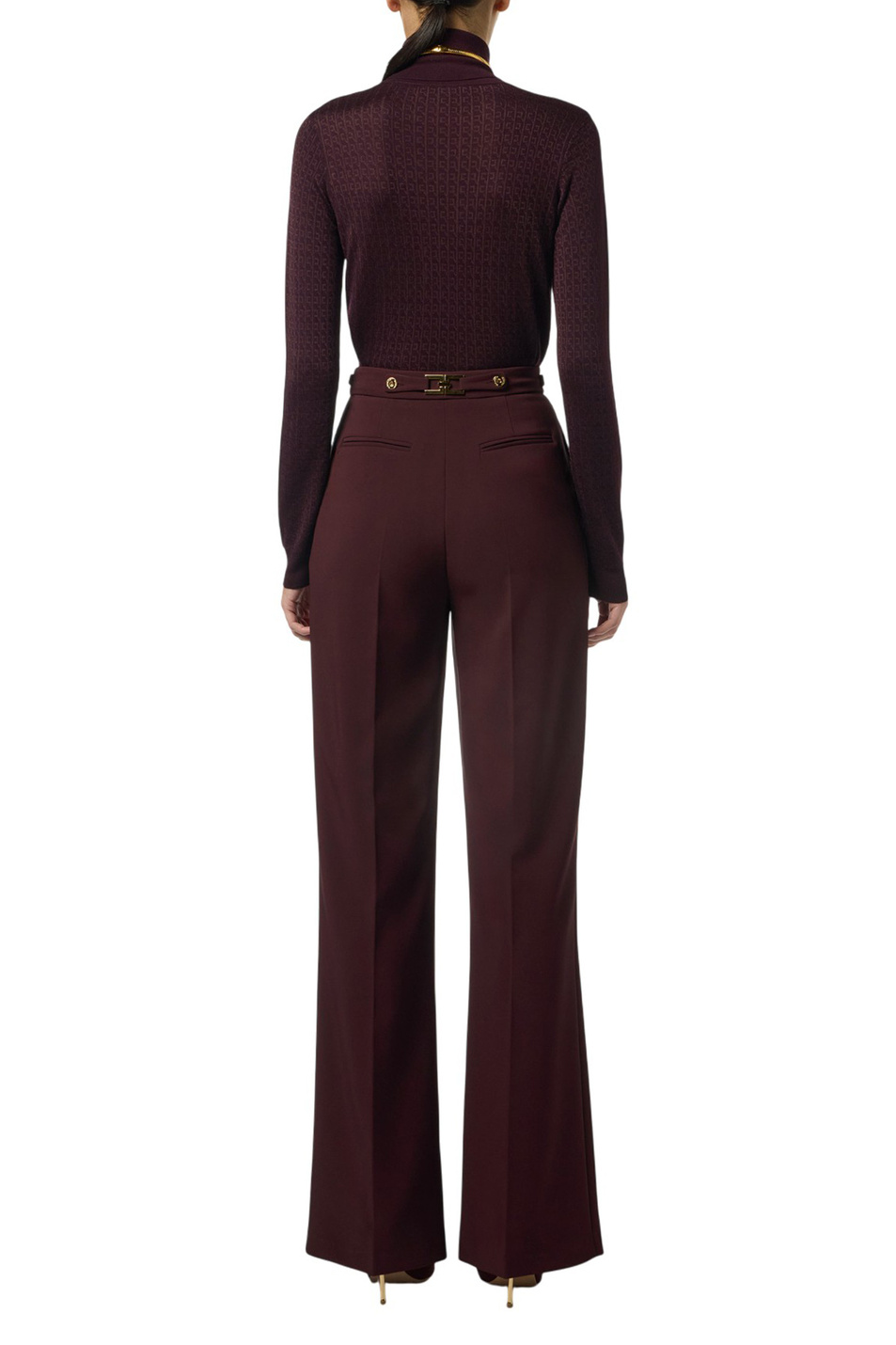 Женский Elisabetta Franchi Брюки с акцентными пуговицами (цвет ), артикул PA09956E2 | Фото 4