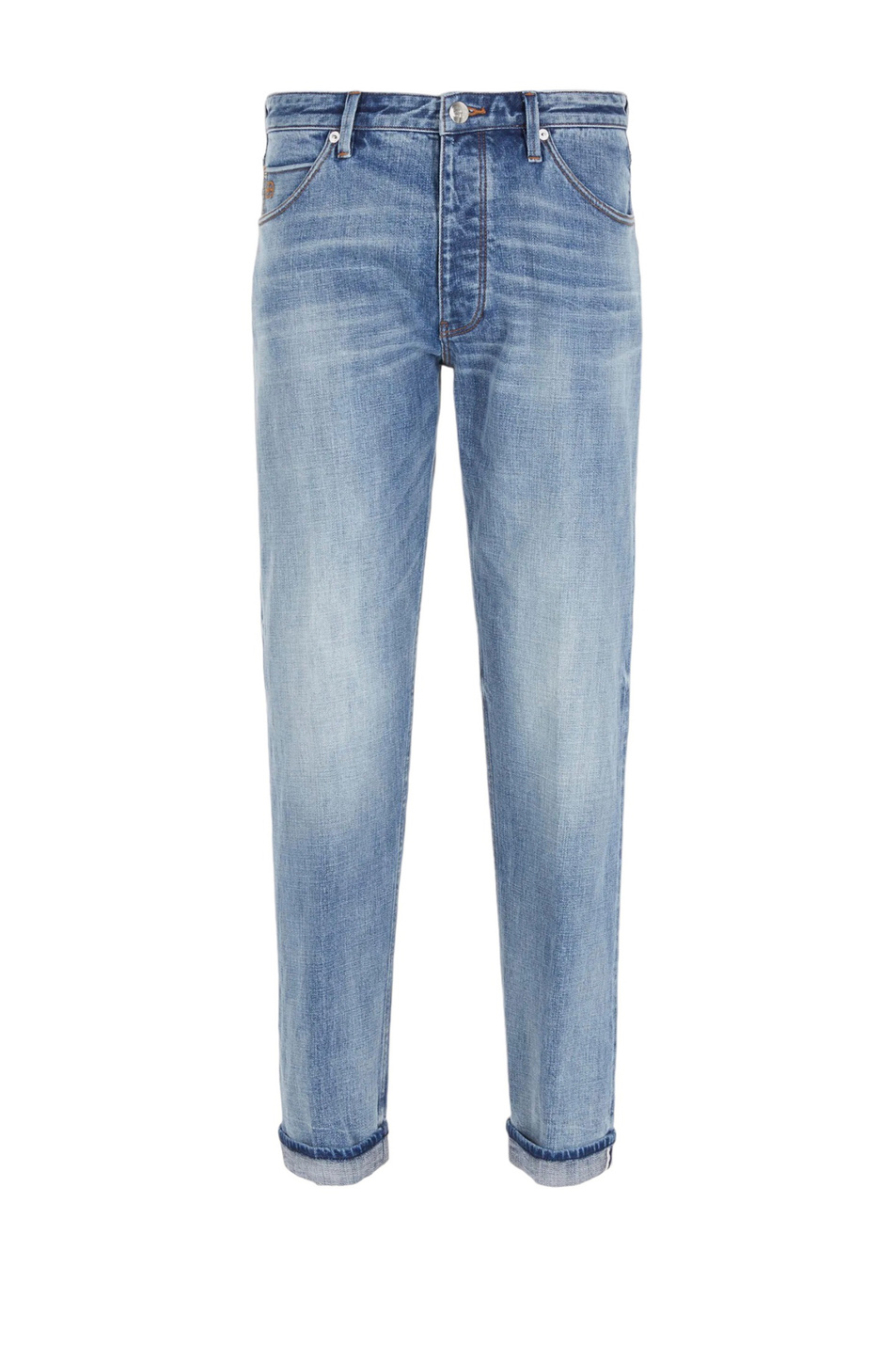 Мужской Emporio Armani Джинсы из эластичного хлопка (цвет голубой), артикул 6R1J69-1DQTZ | Фото 1