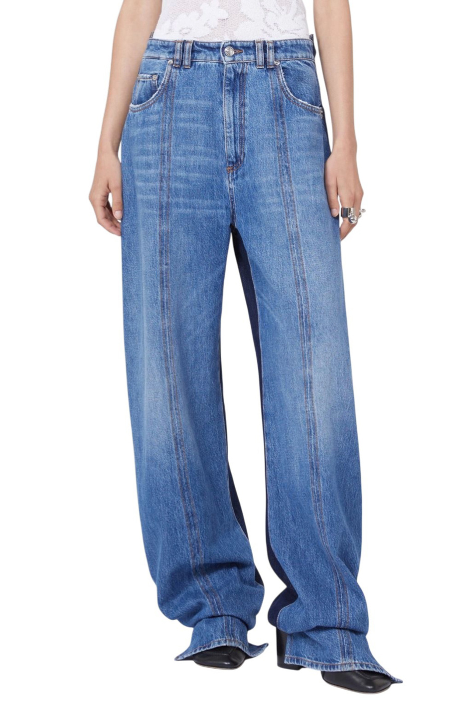 Женский Sportmax Джинсы QUARTO комбинированные (цвет ), артикул 2612181032 | Фото 3