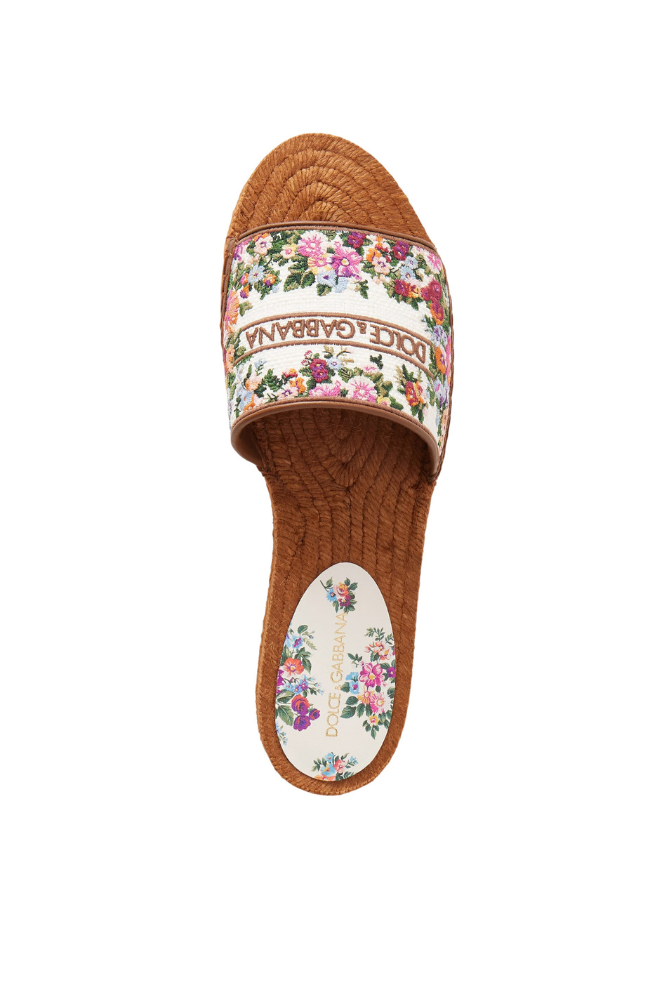 Женский Dolce & Gabbana Шлепанцы с вышивкой (цвет ), артикул CE0148-A6483 | Фото 3