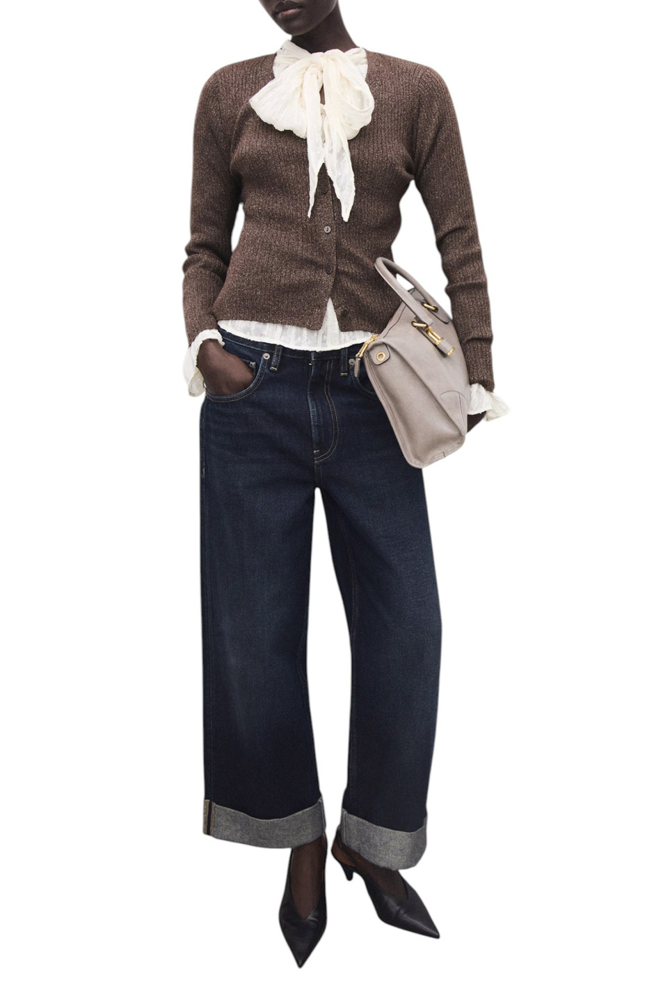 Женский Mango Кардиган VANA в рубчик (цвет ), артикул 17055813 | Фото 2