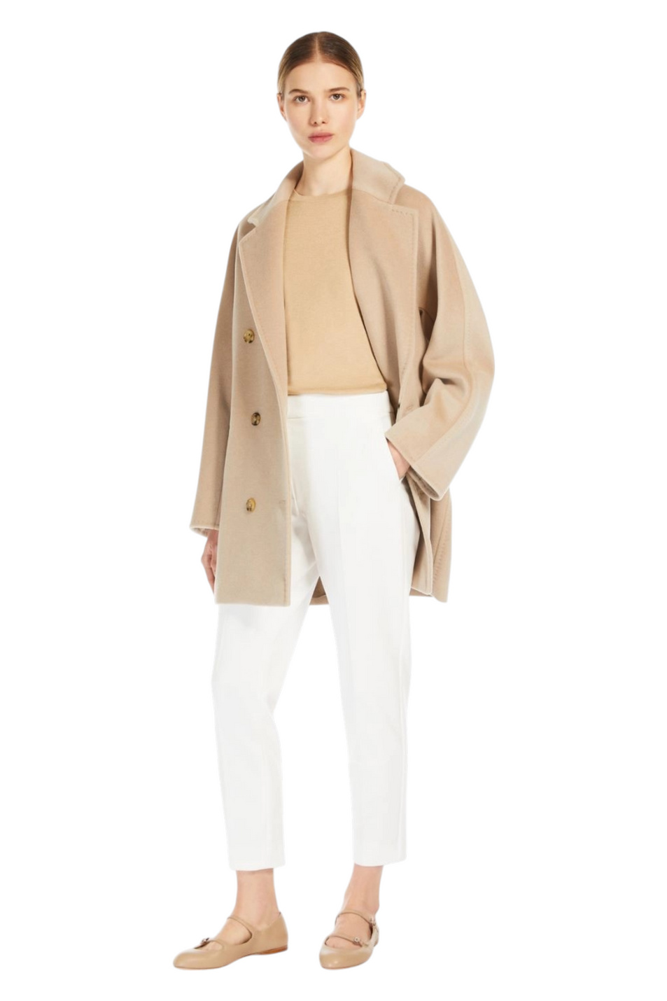 Женский Max Mara Полупальто 101801 из шерсти и кашемира (цвет ), артикул 2621086021 | Фото 2