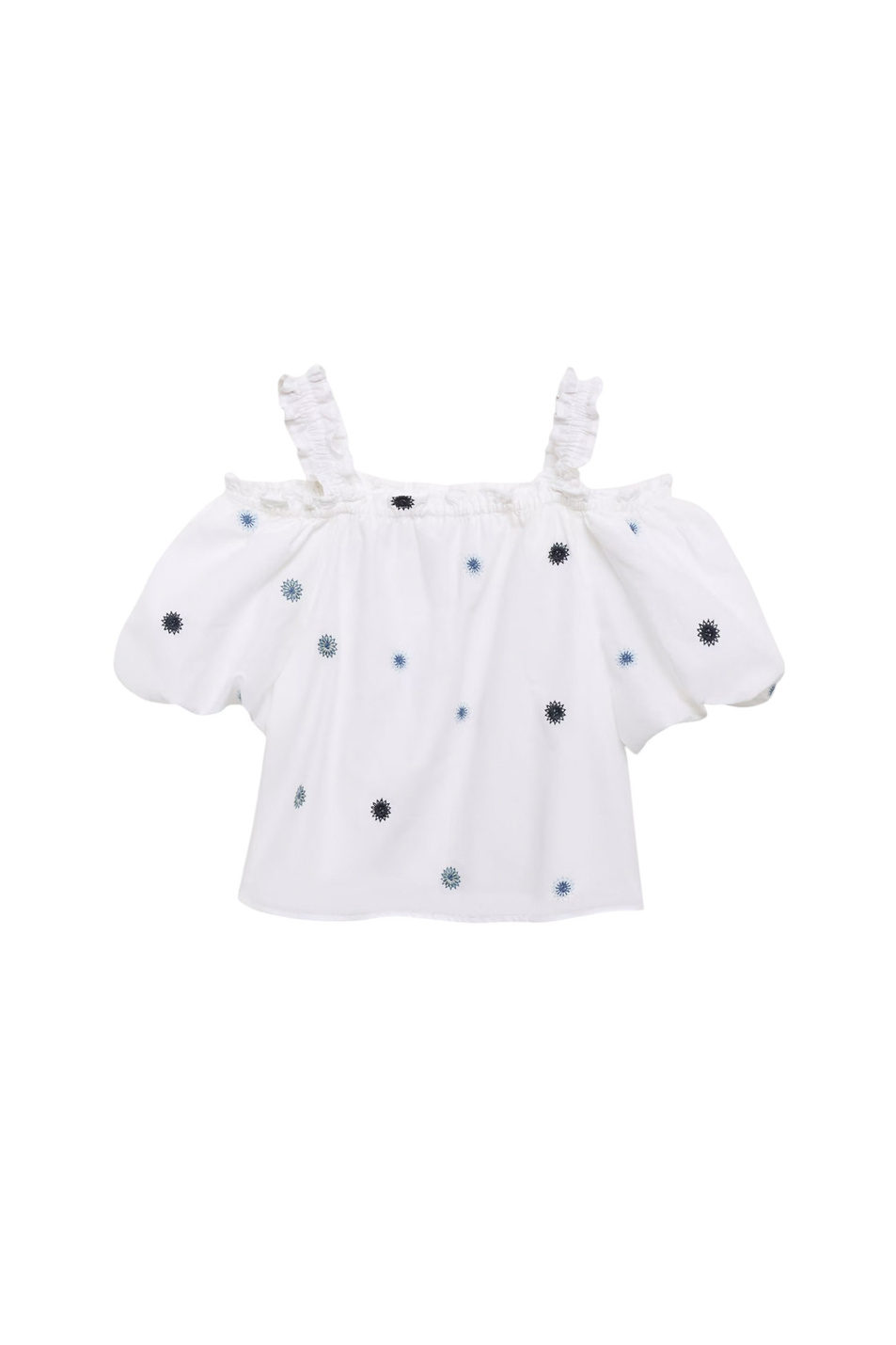 Девочкам Mango Kids Блузка POWER из хлопка с вышивкой (цвет ), артикул 87095944 | Фото 2