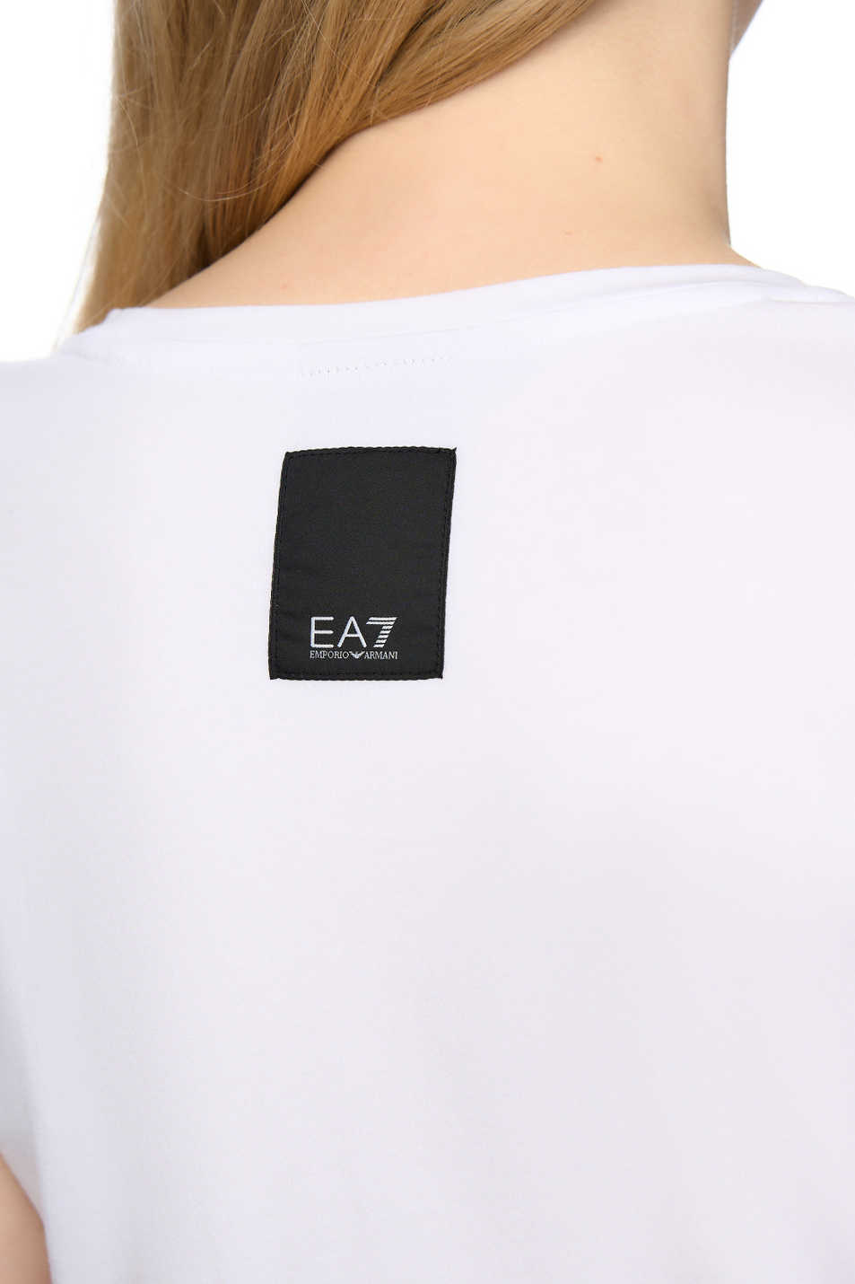 Женский EA7 Футболка из эластичного хлопка (цвет ), артикул 6DTT27-TJQCZ | Фото 7