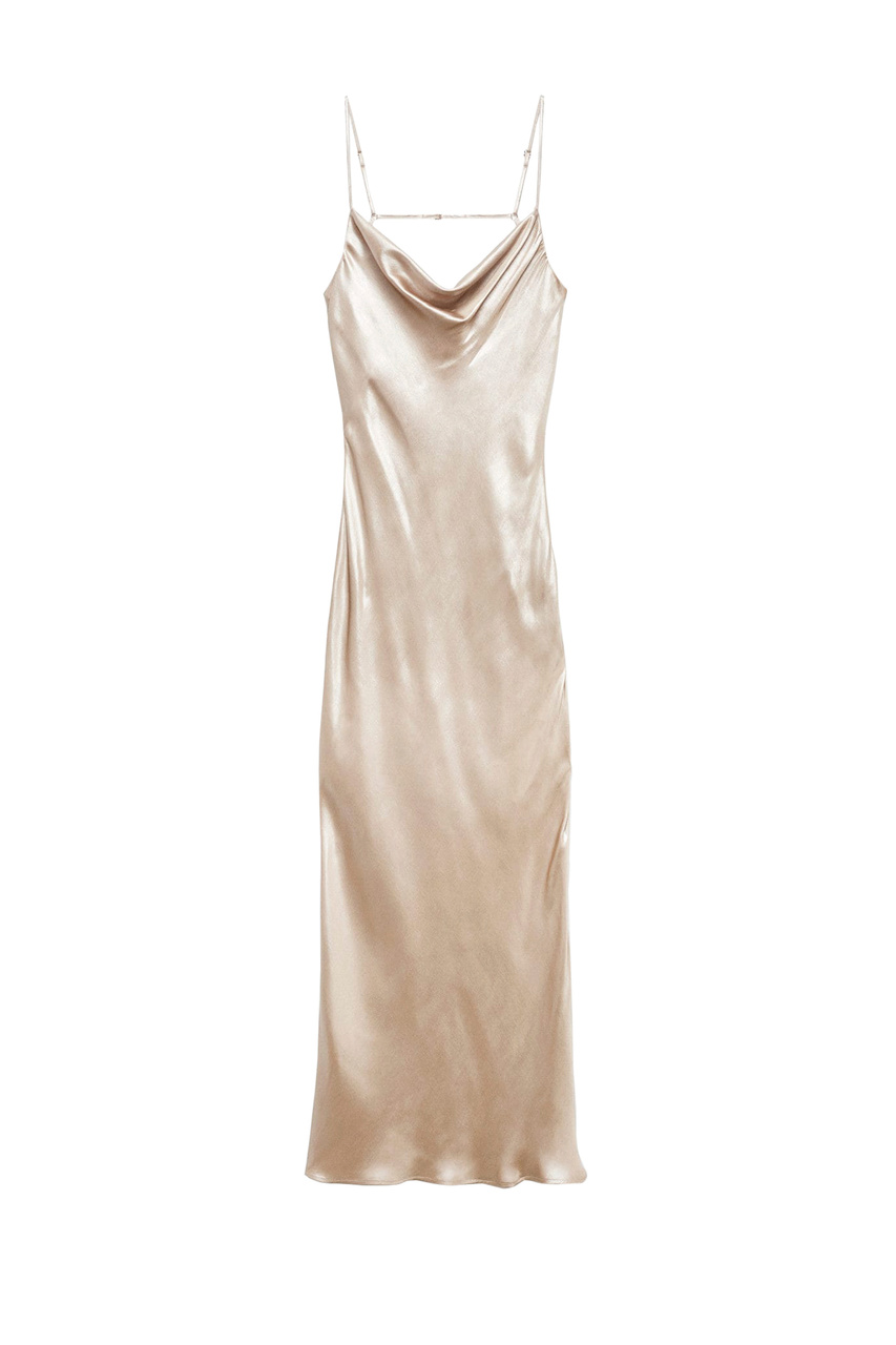 Платье LORNA с открытой спиной|Основной цвет:Бежевый|Артикул:57049103 | Фото 1