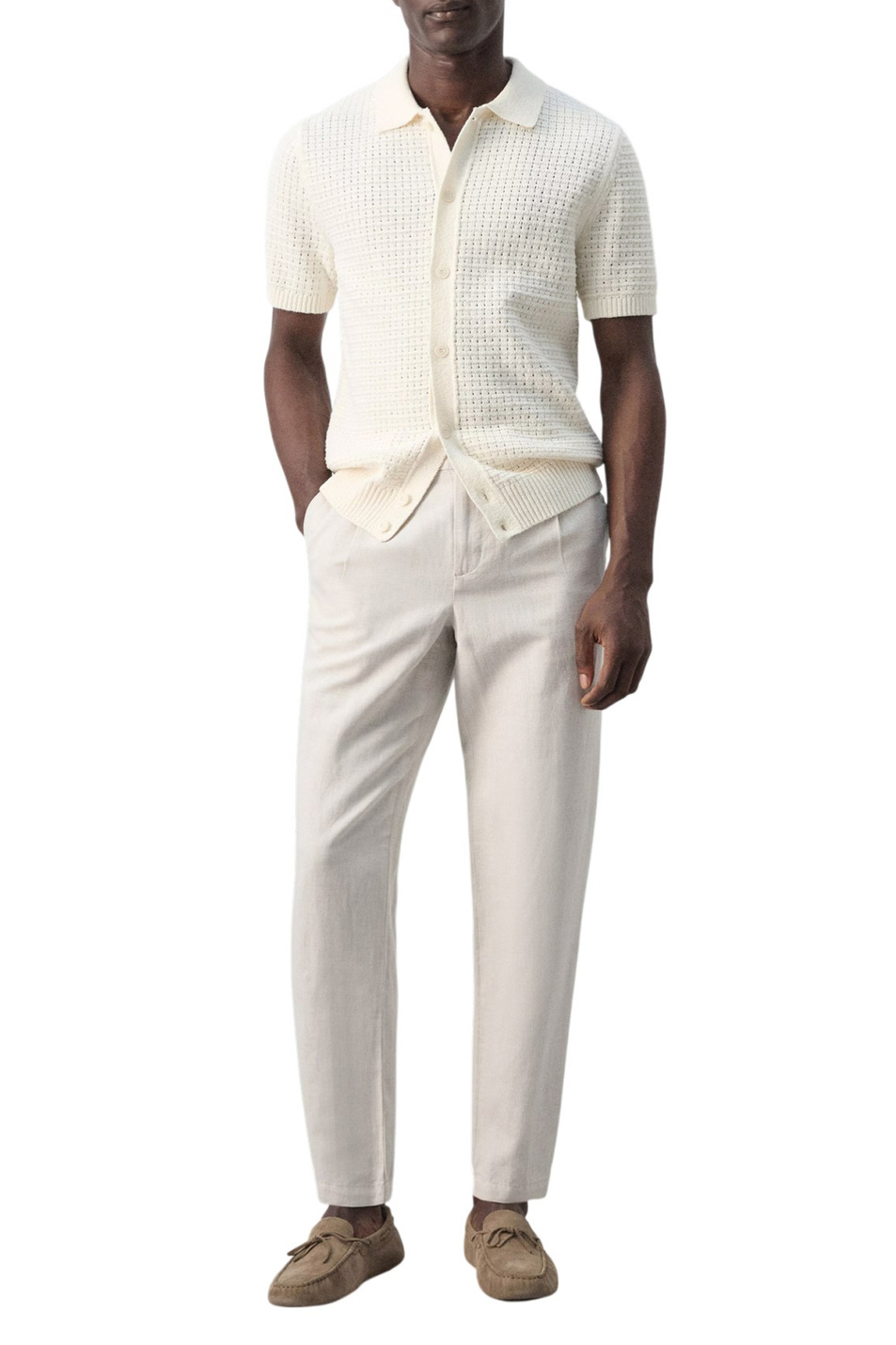 Мужской Mango Man Брюки ROMELINO из льна и хлопка (цвет ), артикул 27006714 | Фото 2