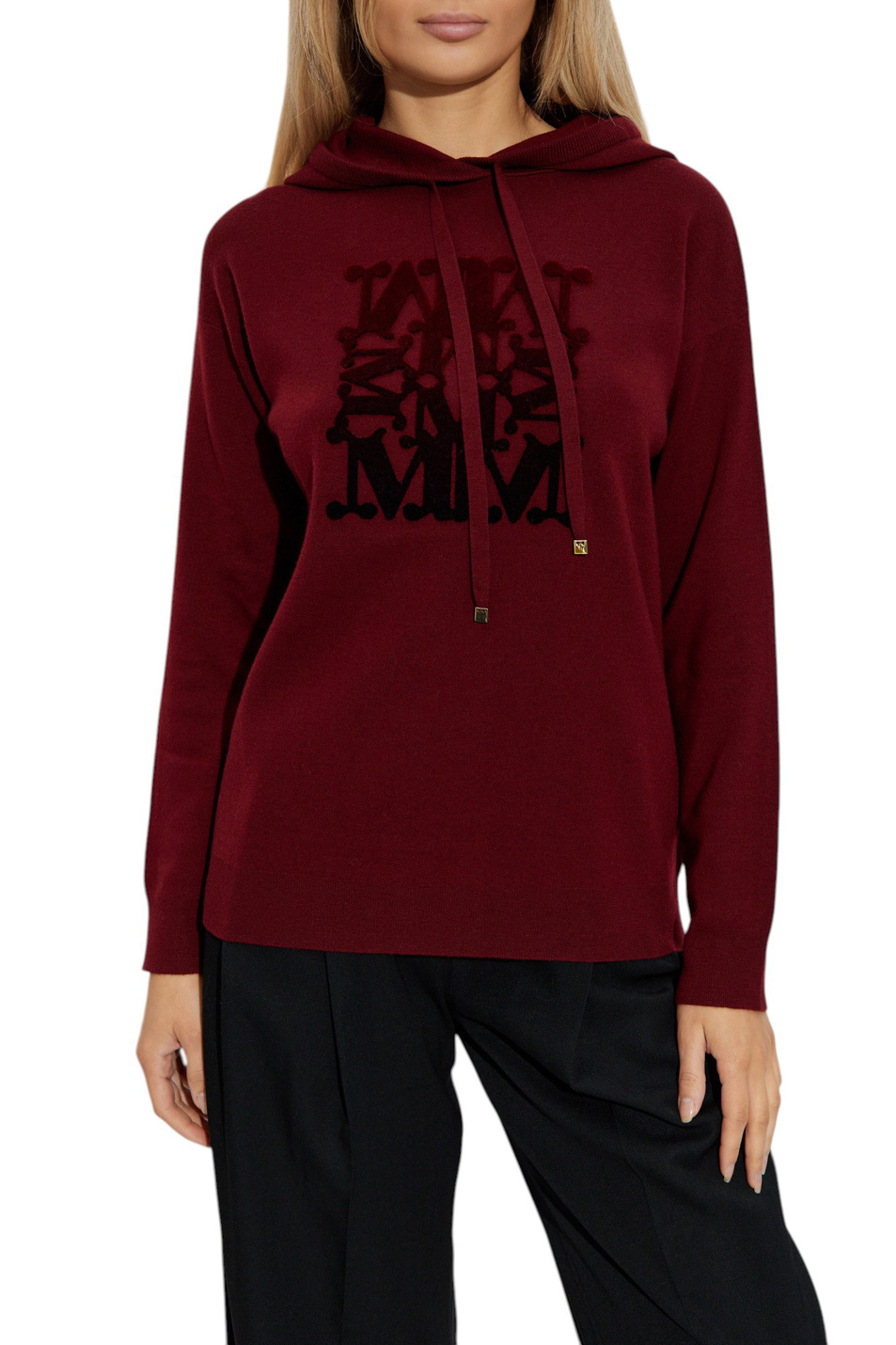 Женский Max Mara Худи TADDEO из шерсти с принтом (цвет ), артикул 2521366222 | Фото 4