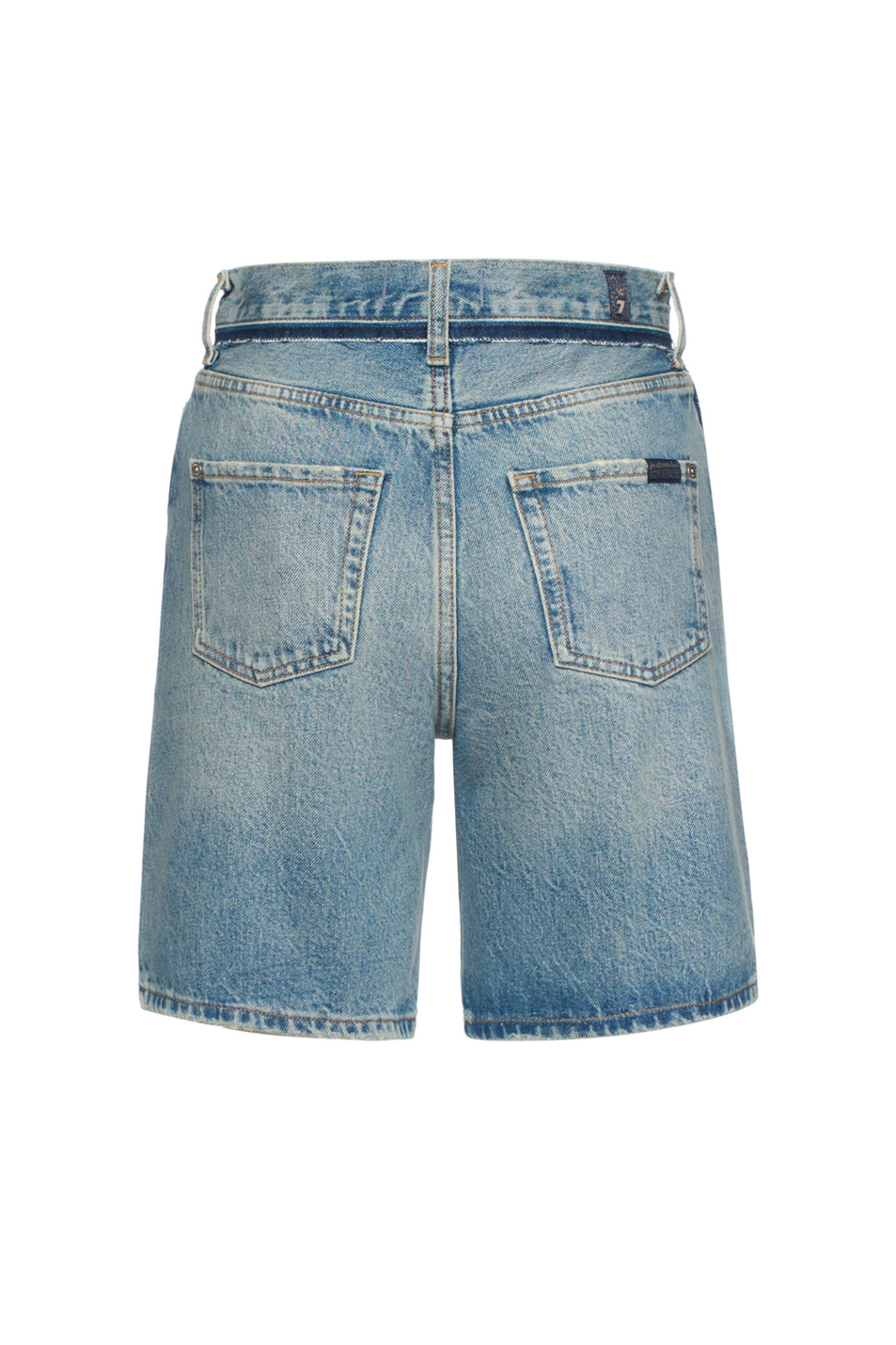 Женский 7 for all Mankind Шорты джинсовые LOLA из хлопка (цвет ), артикул 7U870E35 | Фото 2
