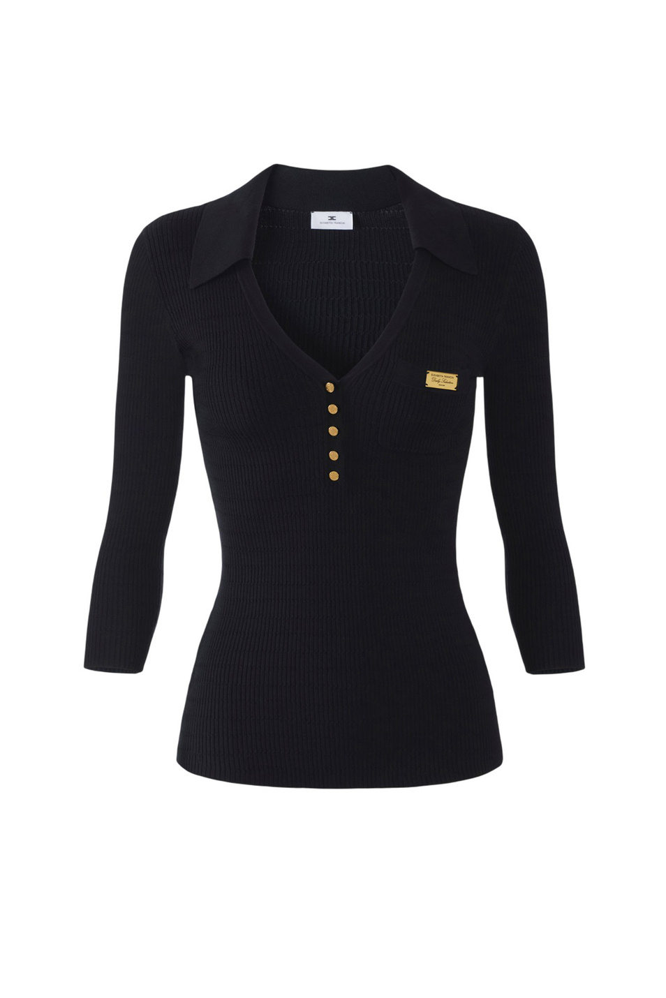 Женский Elisabetta Franchi Джемпер-поло с акцентными пуговицами (цвет ), артикул MK86B61E2 | Фото 1