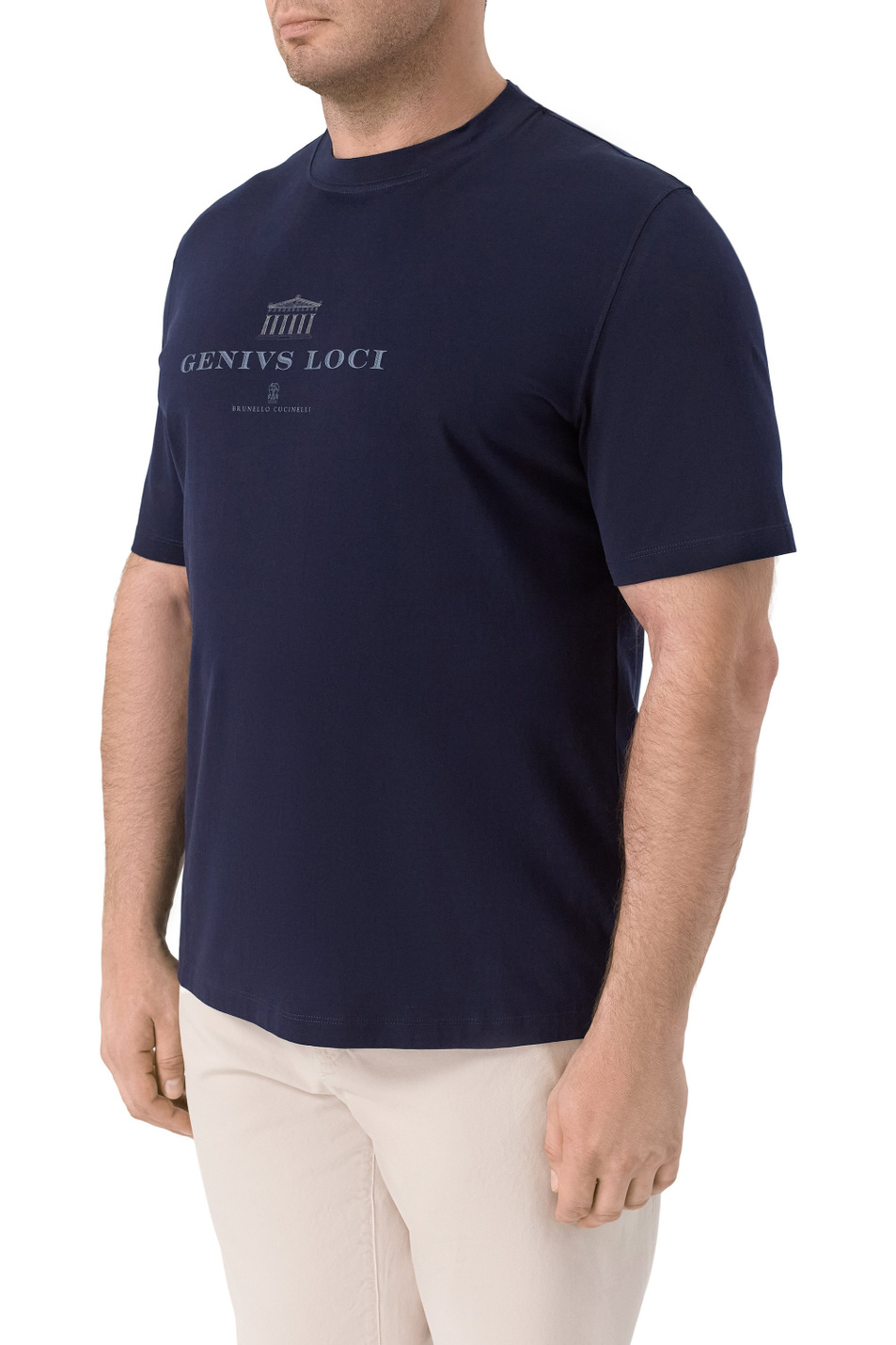 Мужской Brunello Cucinelli Футболка из натурального хлопка (цвет ), артикул M0B138520 | Фото 3