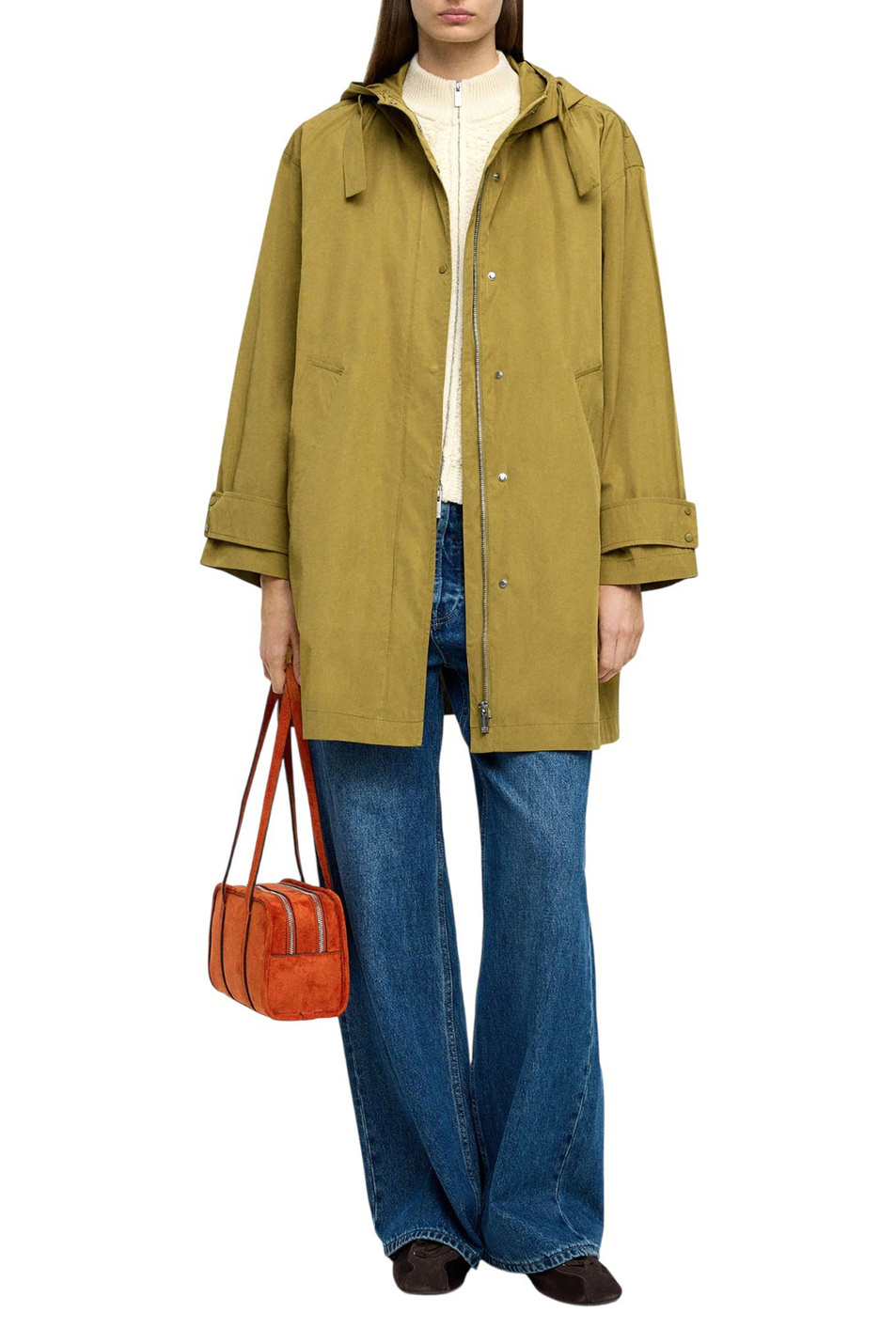 Парка с капюшоном|Основной цвет:Зеленый Женский Parfois Парка с капюшоном (цвет ), артикул 237424 | Фото 3