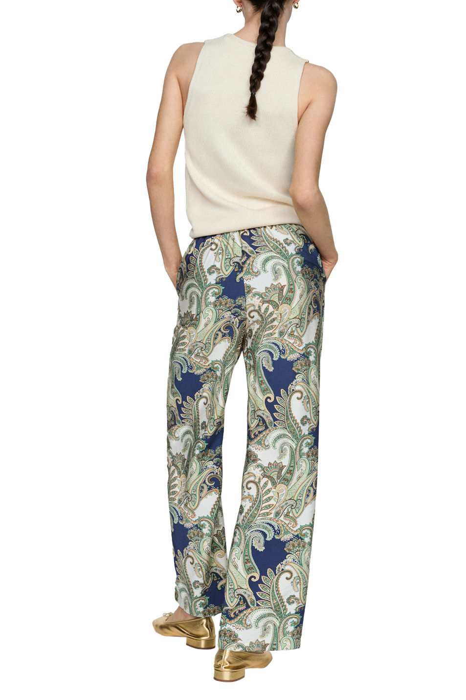Женский Mango Брюки PAISLEY с принтом (цвет ), артикул 67058638 | Фото 4