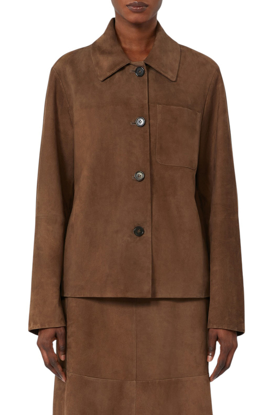 Женский Max Mara Куртка-рубашка CLOE из натуральной замши (цвет ), артикул 2529446021 | Фото 3