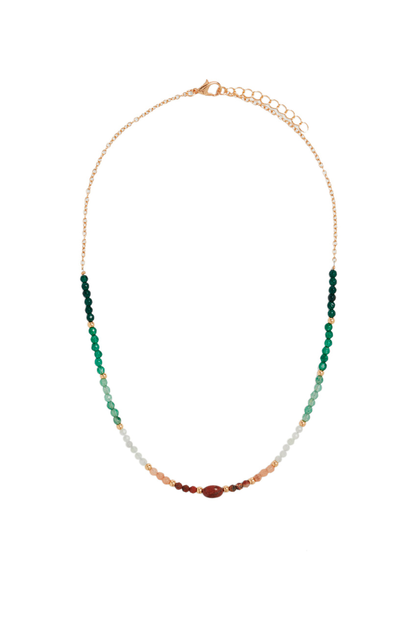 Ожерелье с декоративными камнями|Основной цвет:Разноцветный|Артикул:202197 | Фото 1