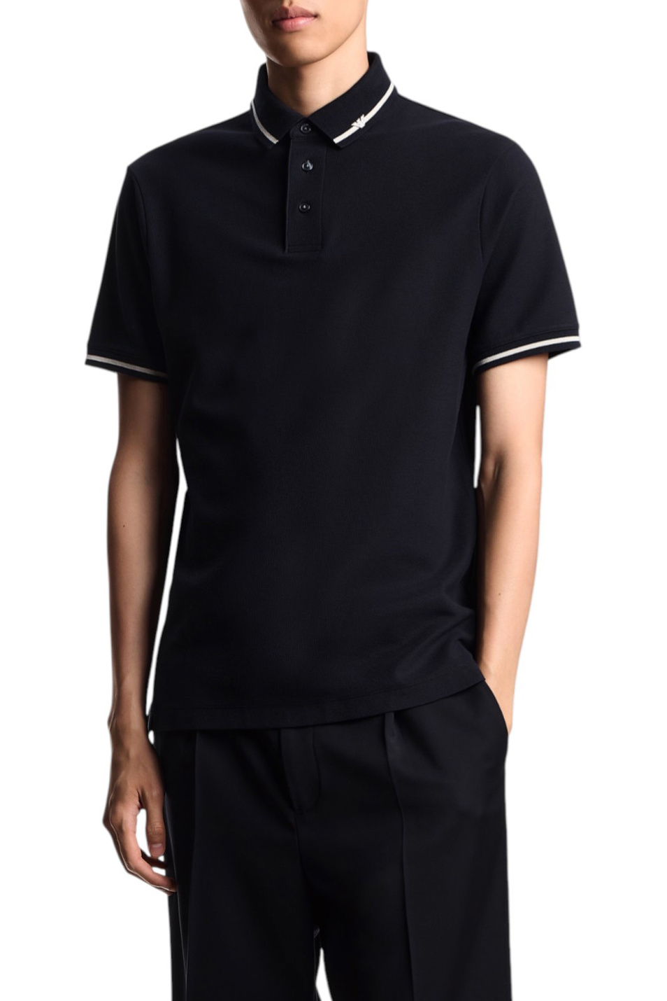 Мужской Emporio Armani Поло из хлопка (цвет ), артикул EM003003-AF10497 | Фото 3