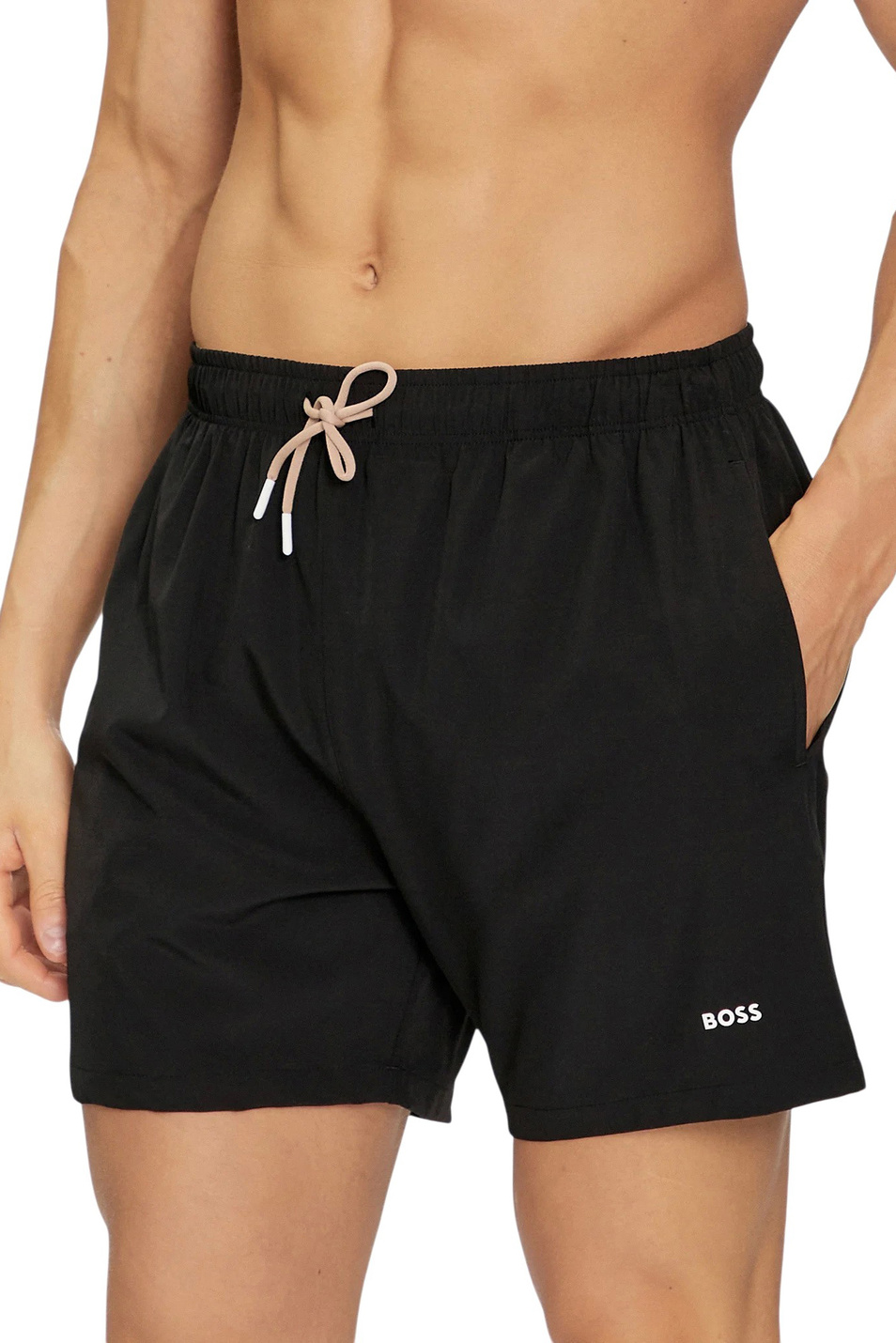 Шорты для плавания с логотипом|Основной цвет:Черный Мужской BOSS Шорты для плавания с логотипом (цвет ), артикул 50491601 | Фото 5