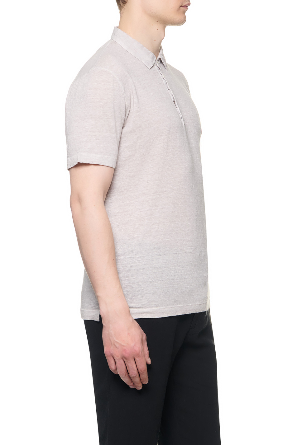 Мужской 120% Lino Рубашка поло из чистого льна (цвет ), артикул V0M7282000E908S00 | Фото 3