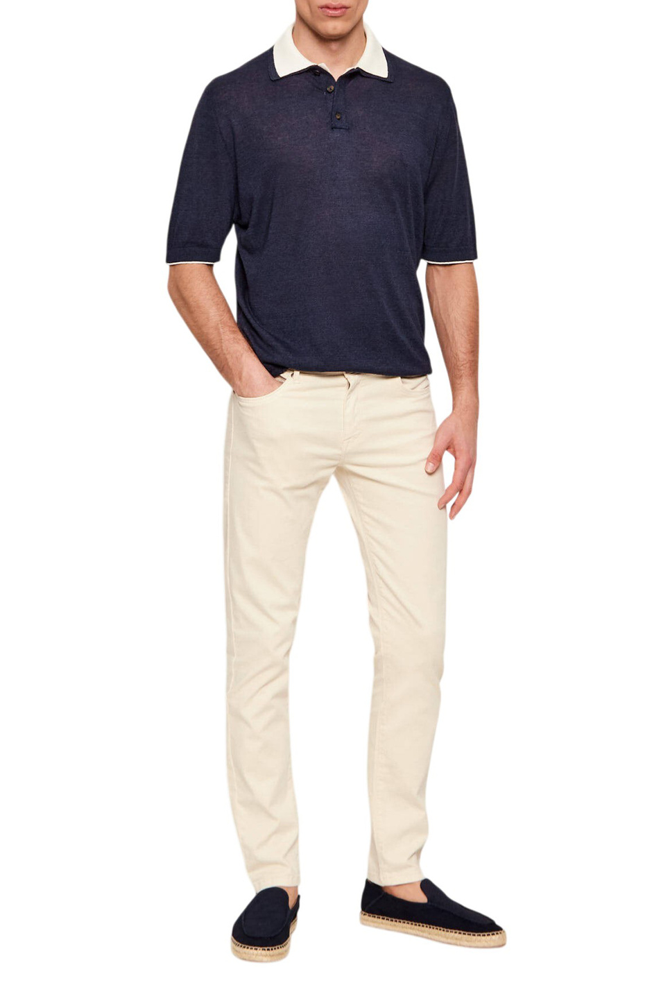 Мужской Eleventy Поло прямого кроя (цвет ), артикул M76POLM01-MAG0M059 | Фото 3