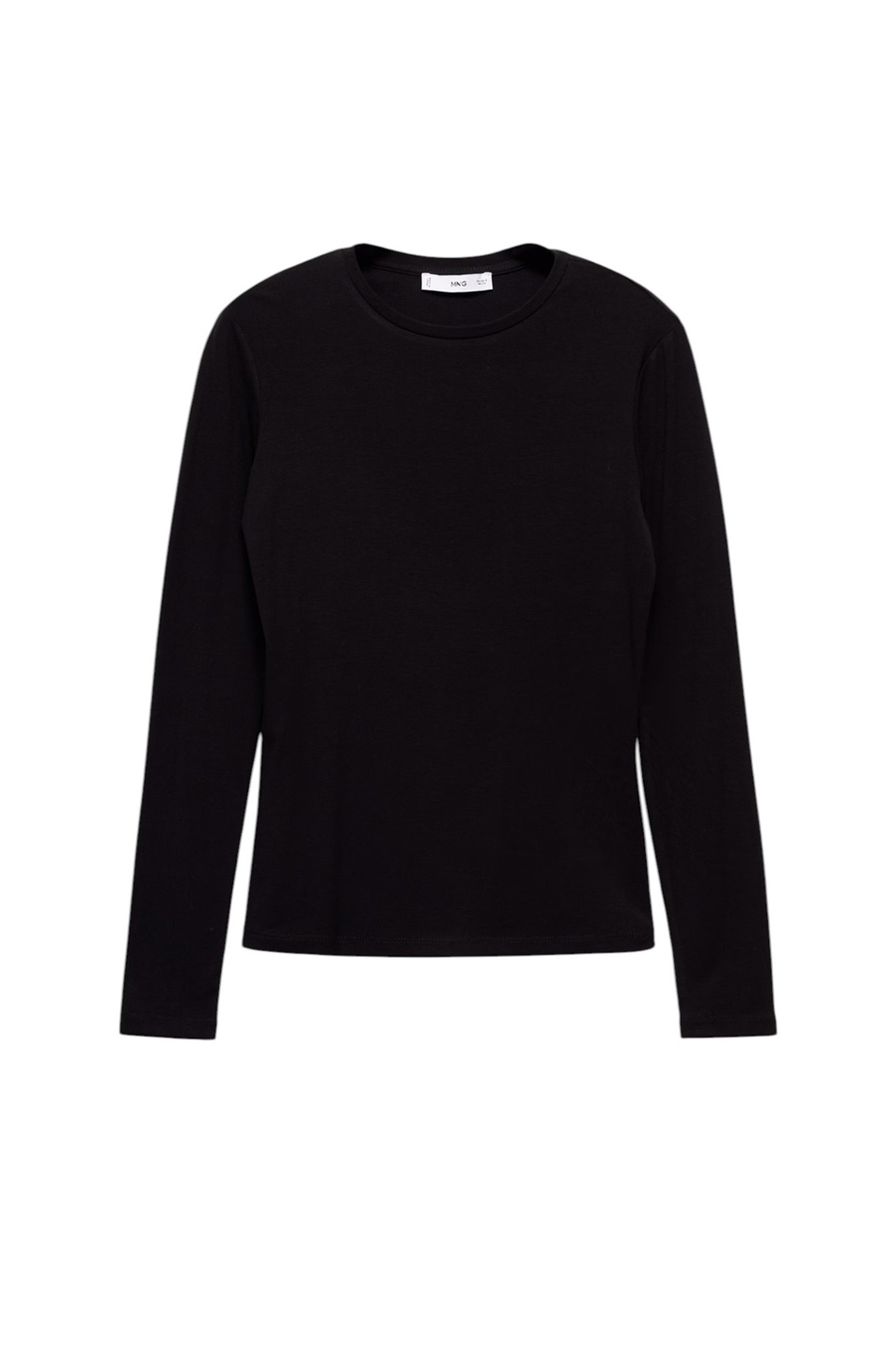 Лонгслив SECONDCA из смесовой вискозы|Основной цвет:Черный Женский Mango Лонгслив SECONDCA из смесовой вискозы (цвет ), артикул 17065813 | Фото 1