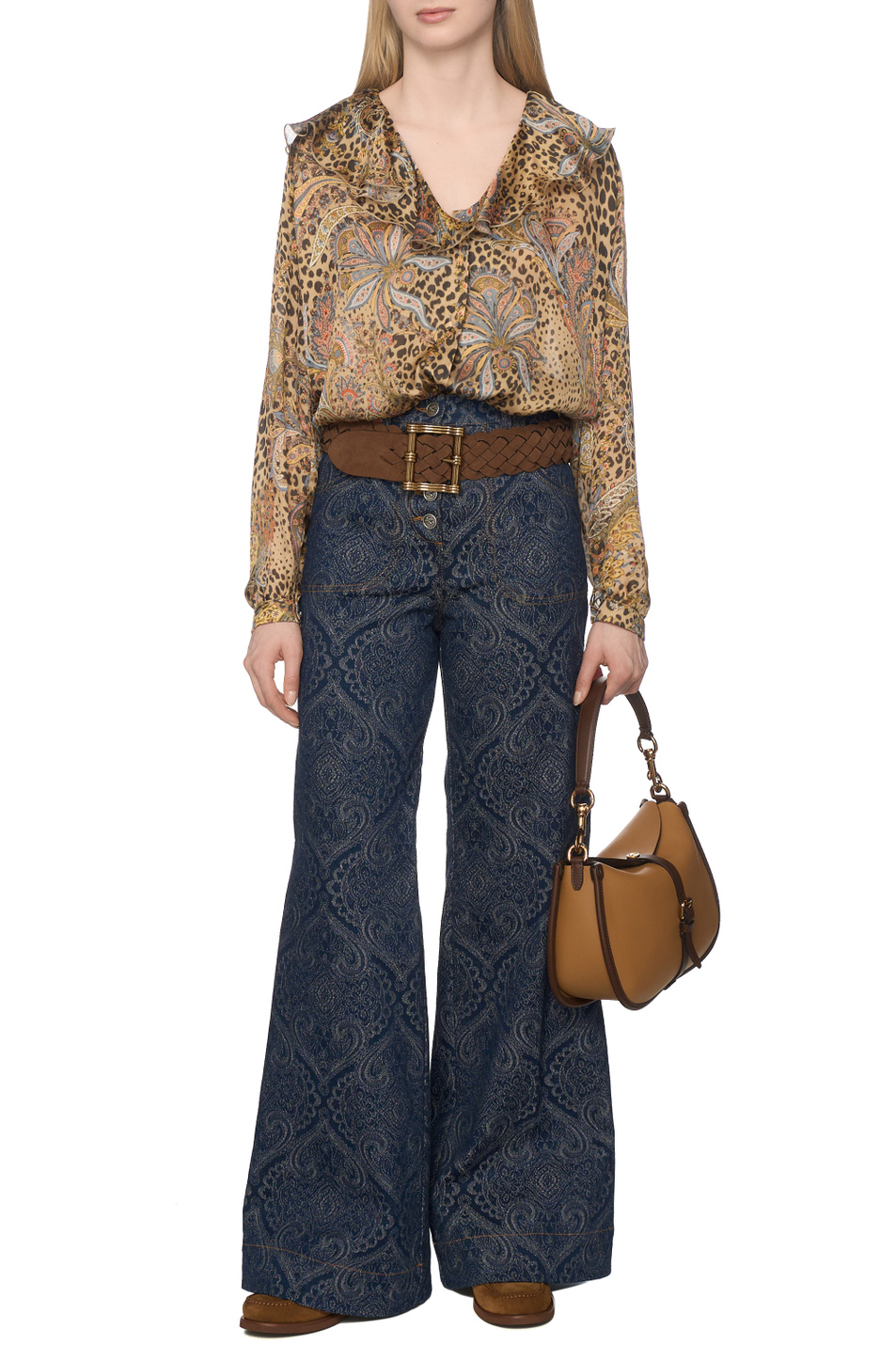 Женский Etro Блузка с леопардовым принтом (цвет ), артикул WRIA009499SA1N9X0826 | Фото 3