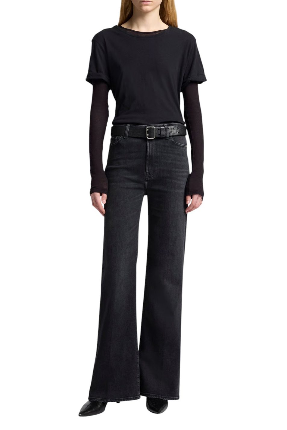 Женский 7 for all Mankind Джинсы из эластичного хлопка (цвет ), артикул 7UH00C32 | Фото 3