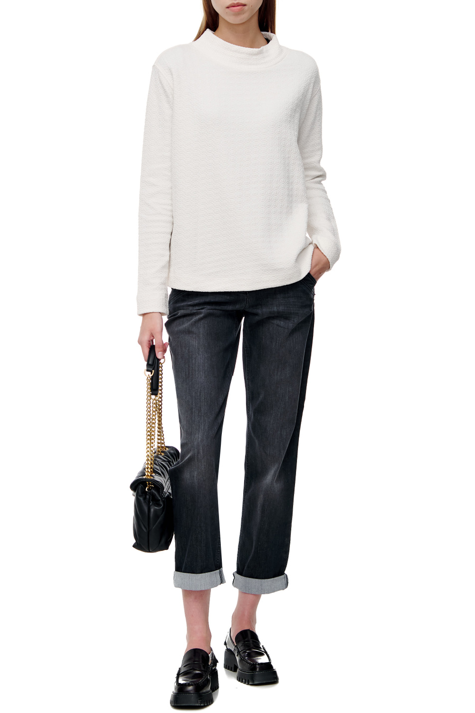 Джинсы с отворотами|Основной цвет:Серый Женский Gerry Weber Джинсы с отворотами (цвет ), артикул 722008-66950-Best4me Rela | Фото 3