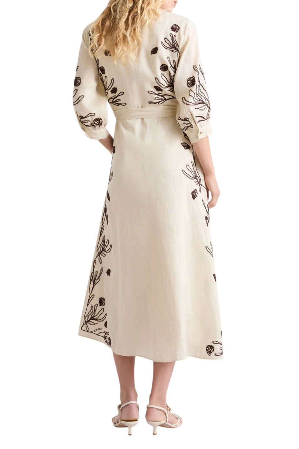 Женский MARELLA Платье-рубашка MLLBANDA из льна (цвет ), артикул 2613221232 | Фото 4