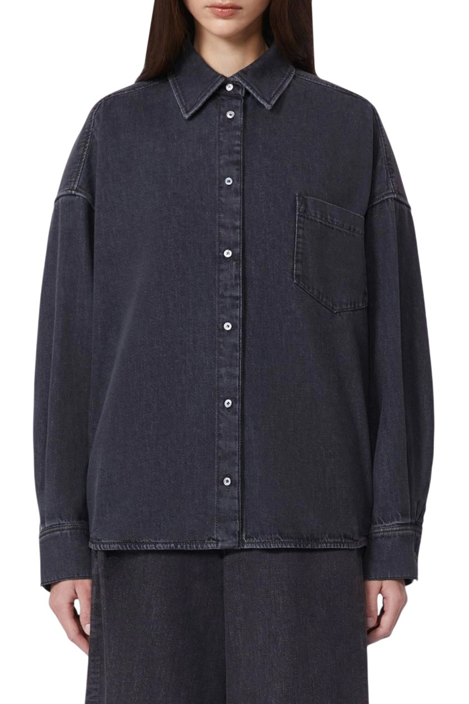 Женский Weekend Max Mara Рубашка FOGGIA джинсовая (цвет ), артикул 2615111011 | Фото 3