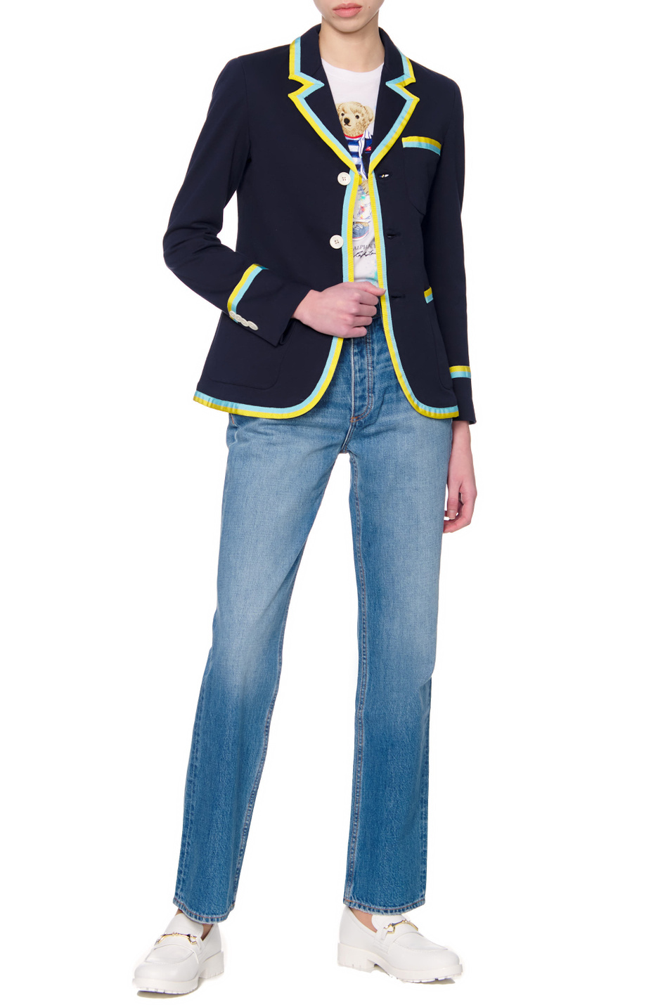 Женский Polo Ralph Lauren Жакет с контрастной окантовкой (цвет ), артикул 211856684001 | Фото 3