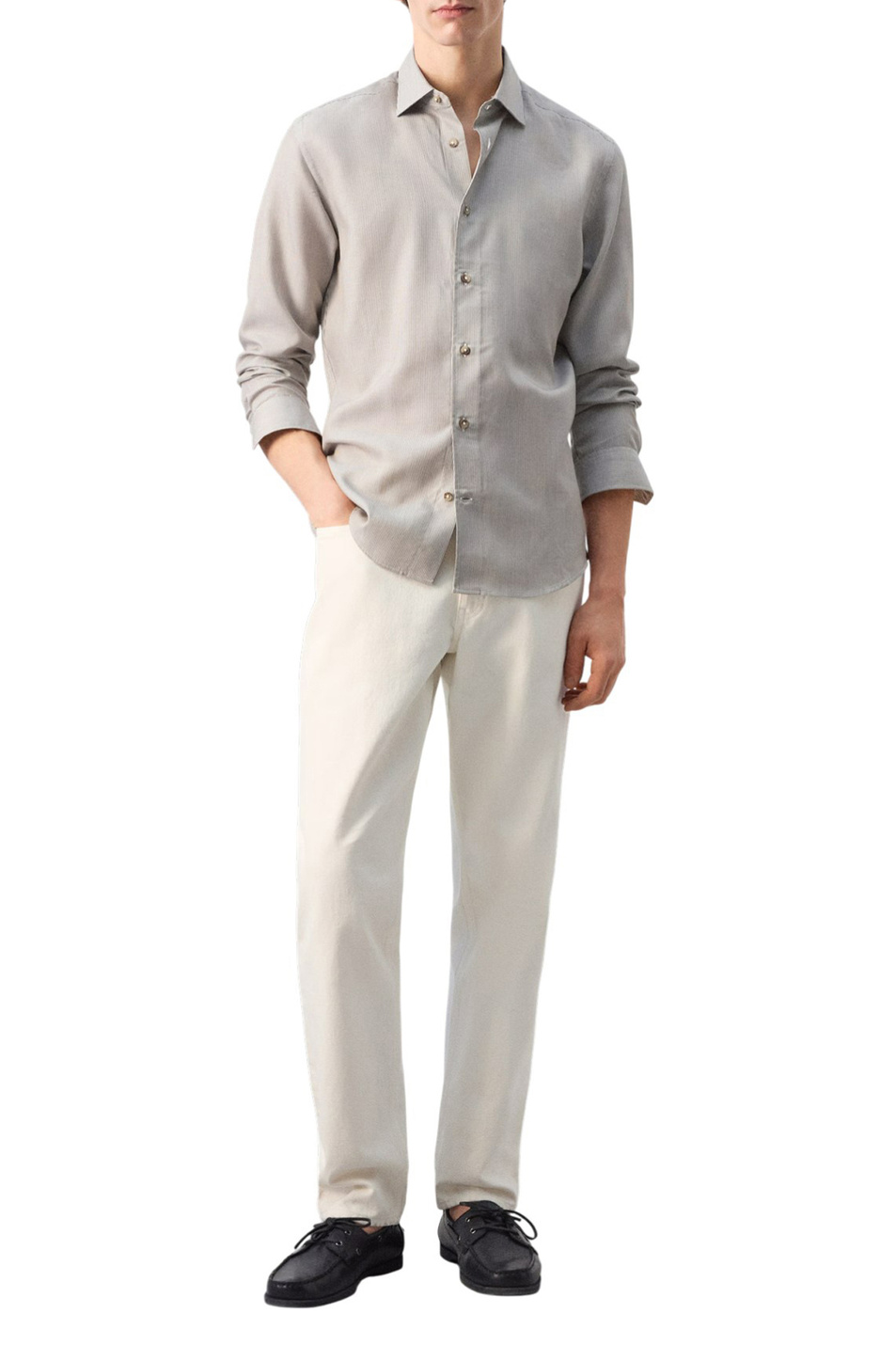 Мужской Mango Man Рубашка DARIO в полоску (цвет ), артикул 27044425 | Фото 2