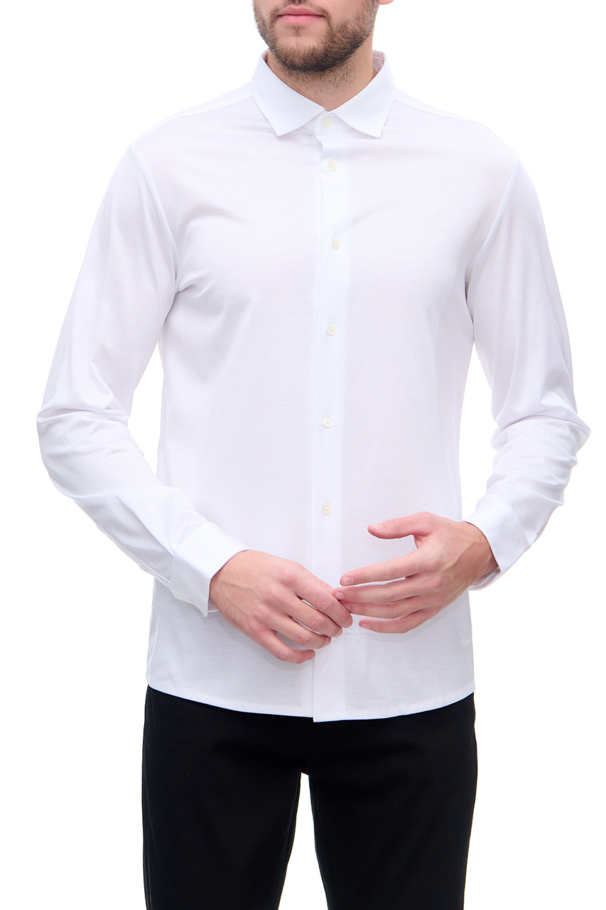 Рубашка из лиоцелла и хлопка|Основной цвет:Белый|Артикул:8N1CG1-1JUVZ | Фото 1