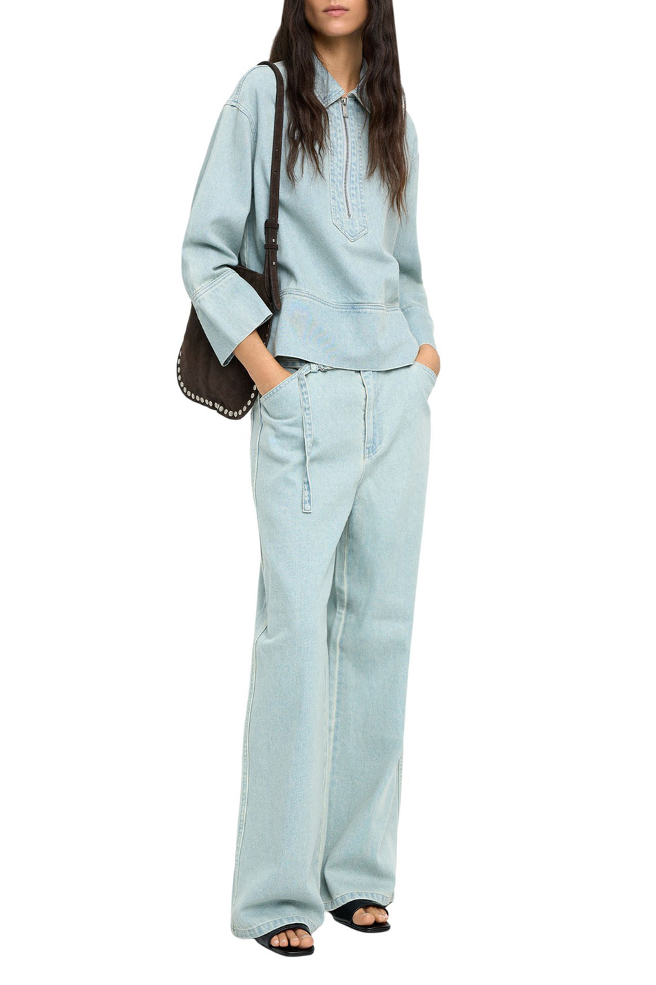 Женский Parfois Рубашка джинсовая с застежкой-молнией (цвет ), артикул 239138 | Фото 2