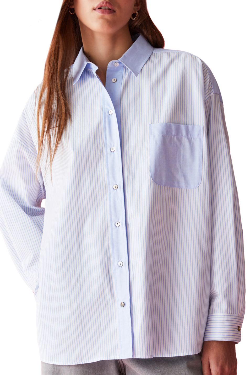 Женский iBLUES Рубашка FORO из натурального хлопка (цвет ), артикул 2371111431 | Фото 3