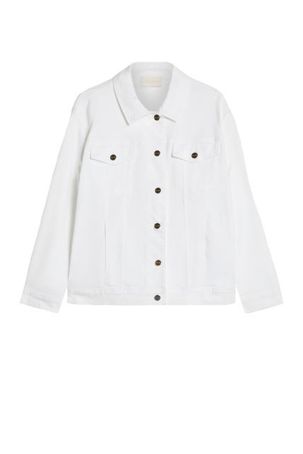 Куртка прямого кроя MADIA из эластичного хлопка|Основной цвет:Белый|Артикул:2370411031 | Фото 1