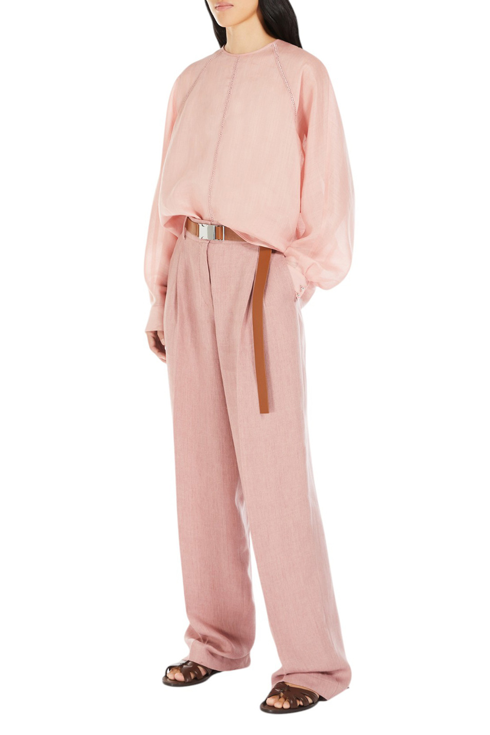 Женский Max Mara Блузка EDILE однотонная (цвет ), артикул 2516261032 | Фото 2