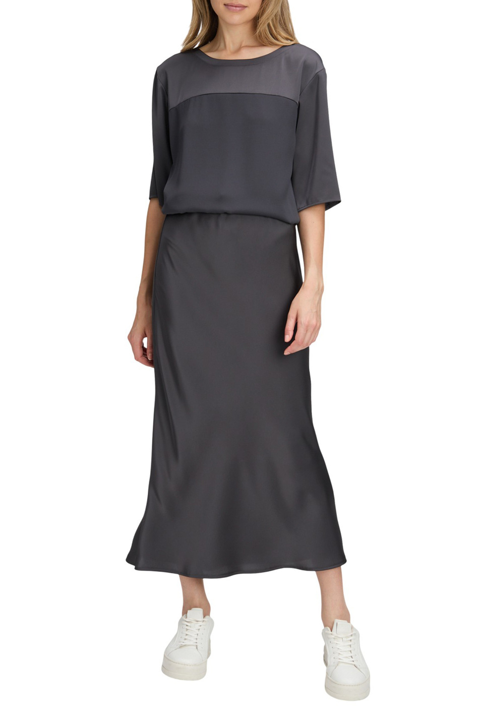 Блузка однотонная|Основной цвет:Серый Женский Betty Barclay Блузка однотонная (цвет ), артикул 8927/1196 | Фото 3