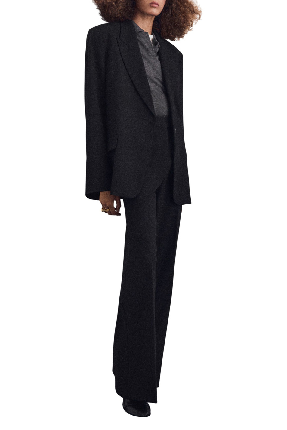 Пиджак UPSALA прямого кроя|Основной цвет:Черный Женский Mango Пиджак UPSALA прямого кроя (цвет ), артикул 17036743 | Фото 2