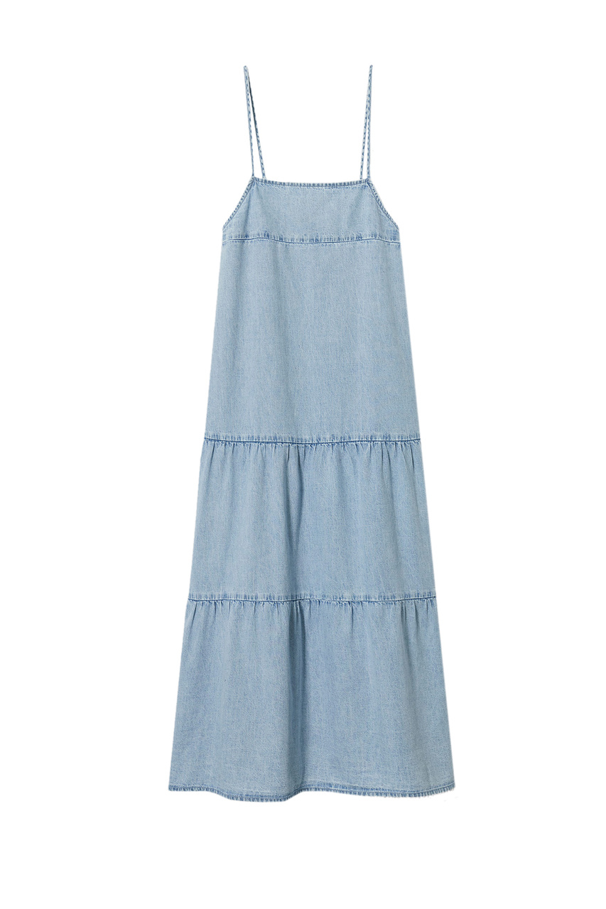 Джинсовое платье DELAILA с оборками|Основной цвет:Голубой|Артикул:27018647 | Фото 1