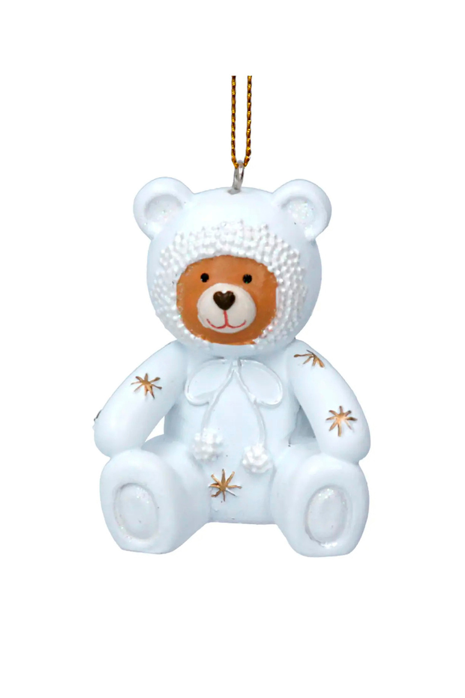 Не имеет пола Gisela Graham Елочная игрушка "Медвежонок в белом комбинезоне" 6 см (цвет ), артикул 17241_3 | Фото 1
