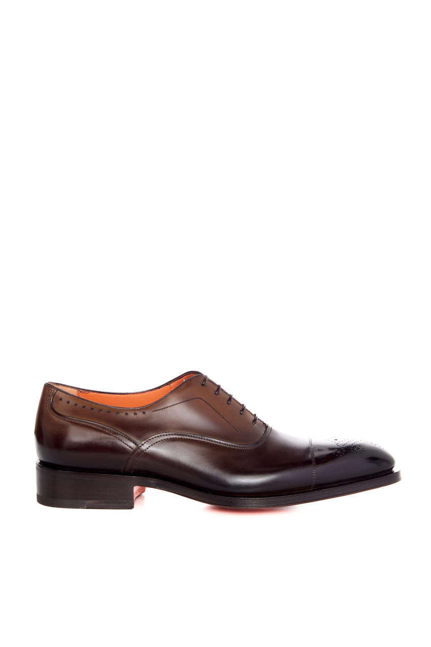 Туфли HAZYL из натуральной кожи на шнуровке|Основной цвет:Коричневый|Артикул:MCCG18354UC3BDPNT50 | Фото 1
