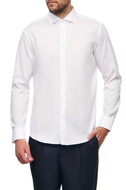 Рубашка из натурального хлопка|Основной цвет:Белый|Артикул:50473469 | Фото 1