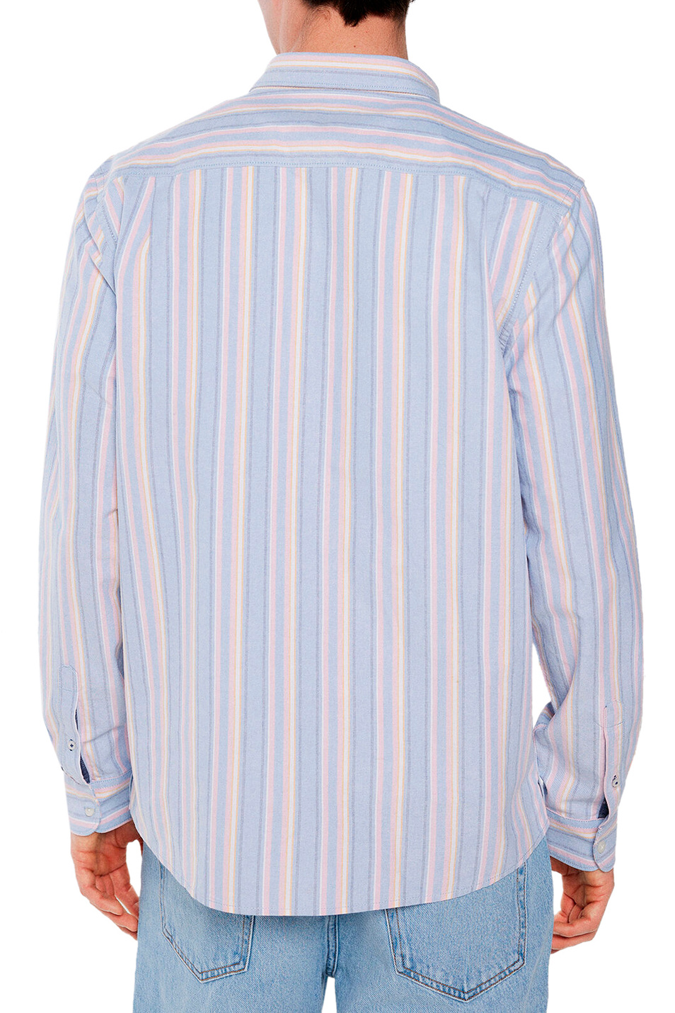Мужской Springfield Рубашка из натурального хлопка в полоску (цвет ), артикул 0947622 | Фото 4