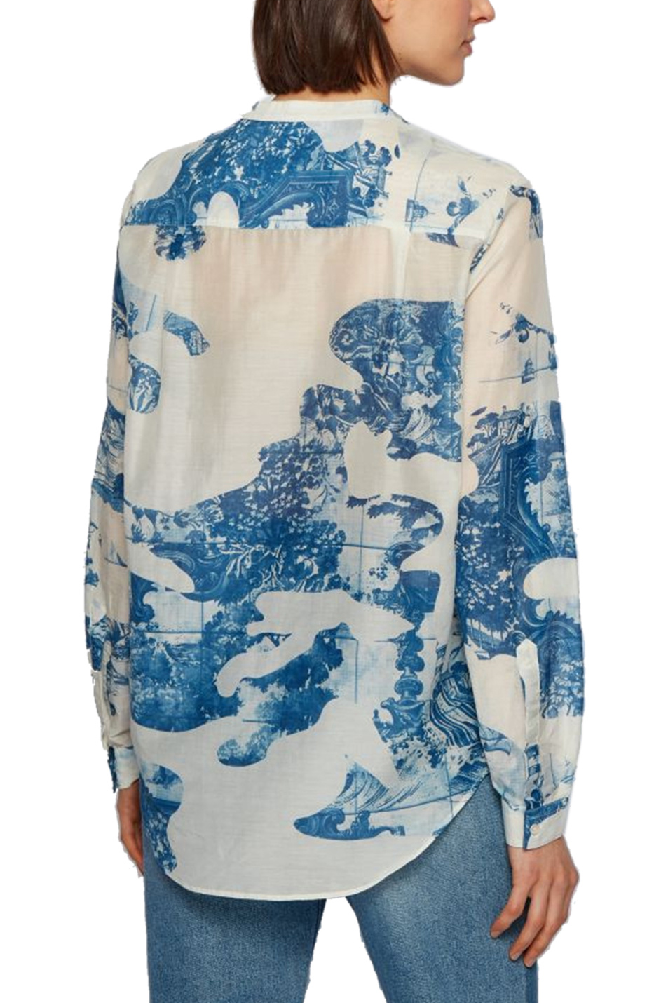 BOSS Блуза Befelize свободного кроя с принтом из смесового хлопка и шелка (цвет ), артикул 50448832 | Фото 3