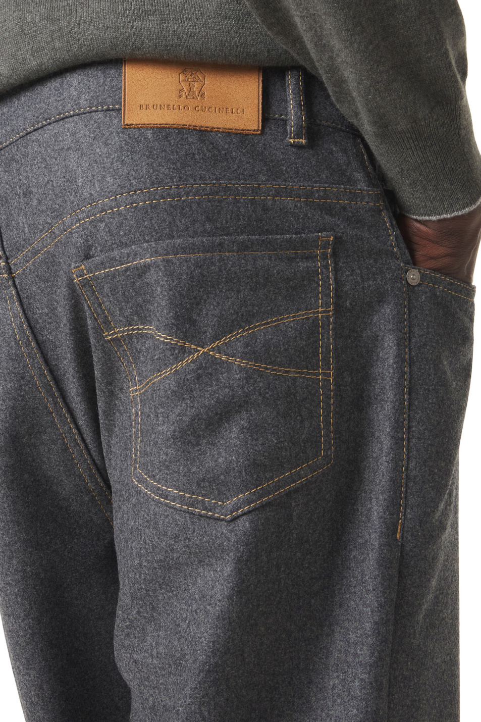 Мужской Brunello Cucinelli Брюки из натуральной шерсти (цвет ), артикул M038PF1012 | Фото 7