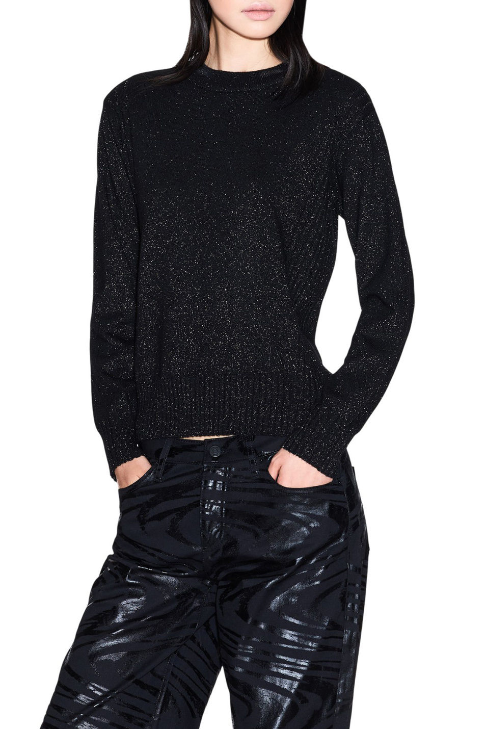 Женский Armani Exchange Джемпер с люрексом (цвет ), артикул XW001164-AF16181 | Фото 3