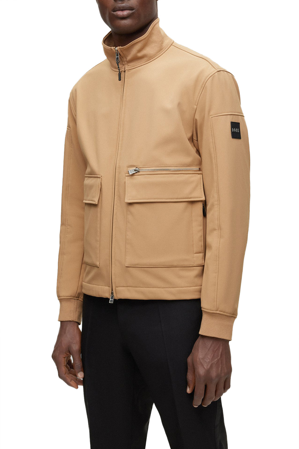 Мужской BOSS Куртка с накладными карманами и трикотажными деталями (цвет ), артикул 50481124 | Фото 3