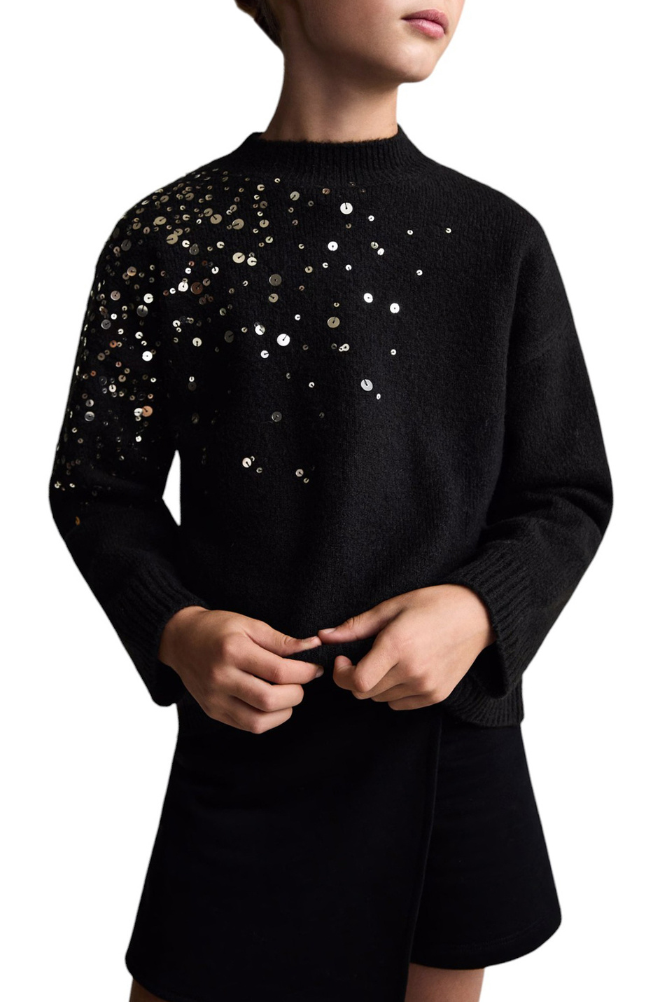 Девочкам Mango Kids Джемпер HOLLY с пайетками (цвет ), артикул 77009242 | Фото 4