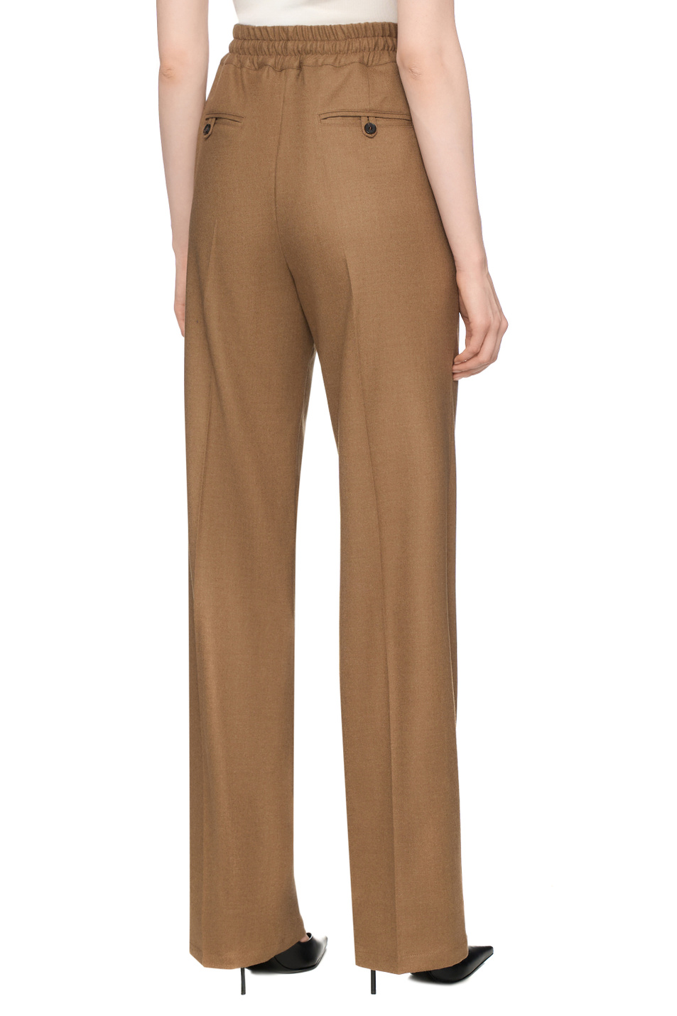 Брюки из шерсти|Основной цвет:Коричневый Женский Kiton Брюки из шерсти (цвет ), артикул D48122K0559G09000 | Фото 5